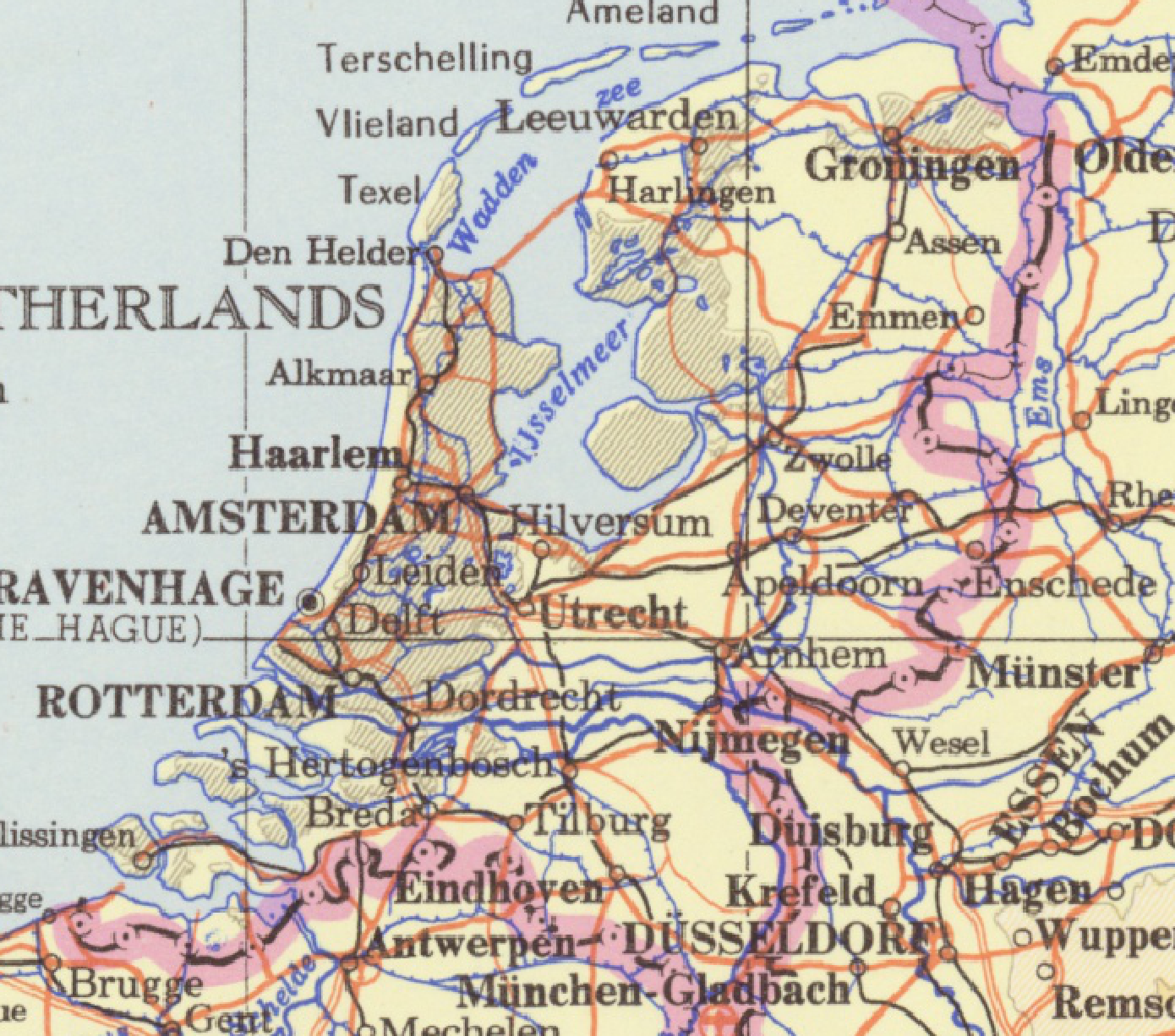 Utrecht, as shown on map in our International Map of the World server